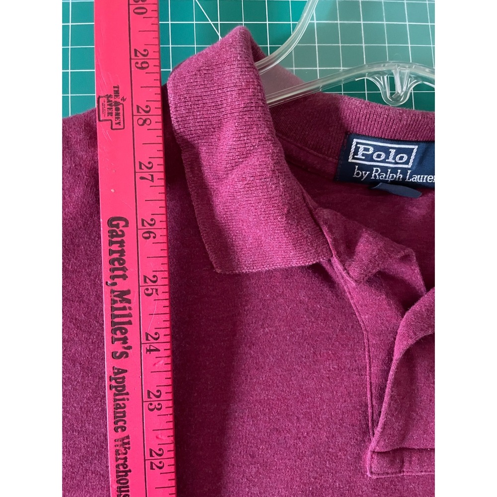 Polo Ralph Lauren Mens XL Burgundy Maroon Short Sleeve Cotton Pique Polo Shirt - Picture 5 of 6